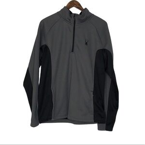 Spyder Outbound Quarter Zip Grey and Black‎ Pullover Size XL